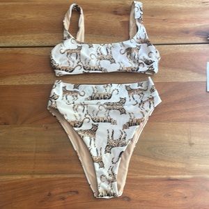 Aerie Leopard Bikini Top XS